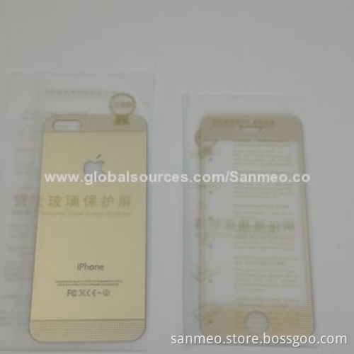 Tempered-glass screen protector for iPhone 5/5S, make the touch screen more strong and sensitiveNew